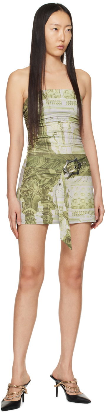 Kjol Miaou Miaou Alisha Print Mini Dress Grön | 5046VISEMB, 3