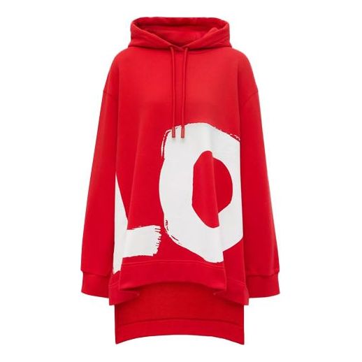 Sweatshirt Burberry Burberry Love Print Loose Fit Hoodie Röd | 80381291, 0