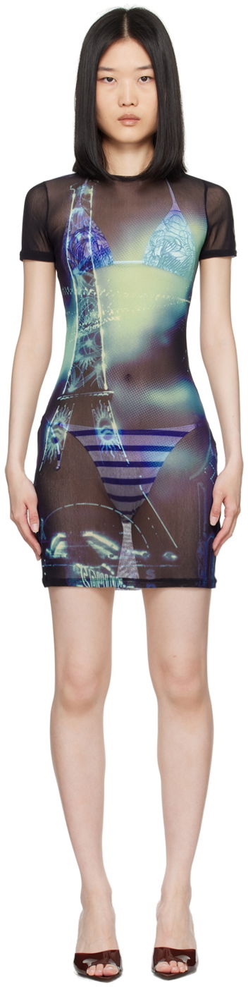 Klä Jean Paul Gaultier Jean Paul Gaultier 'The Pigalle' Mesh Minidress Svart | 24/30-F-RO248-T552-59560100, 0