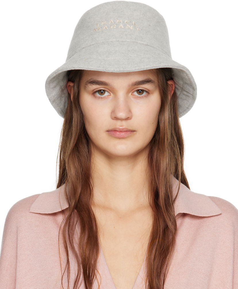 Hatt ISABEL MARANT Giorgia Bucket Hat Grå | 24PCU048XFA-B1C03A