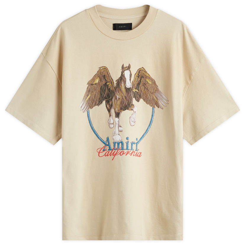 T-shirt AMIRI Vintage Wash Pegasus Graphic T-Shirt Beige | AMJYTE1130-271
