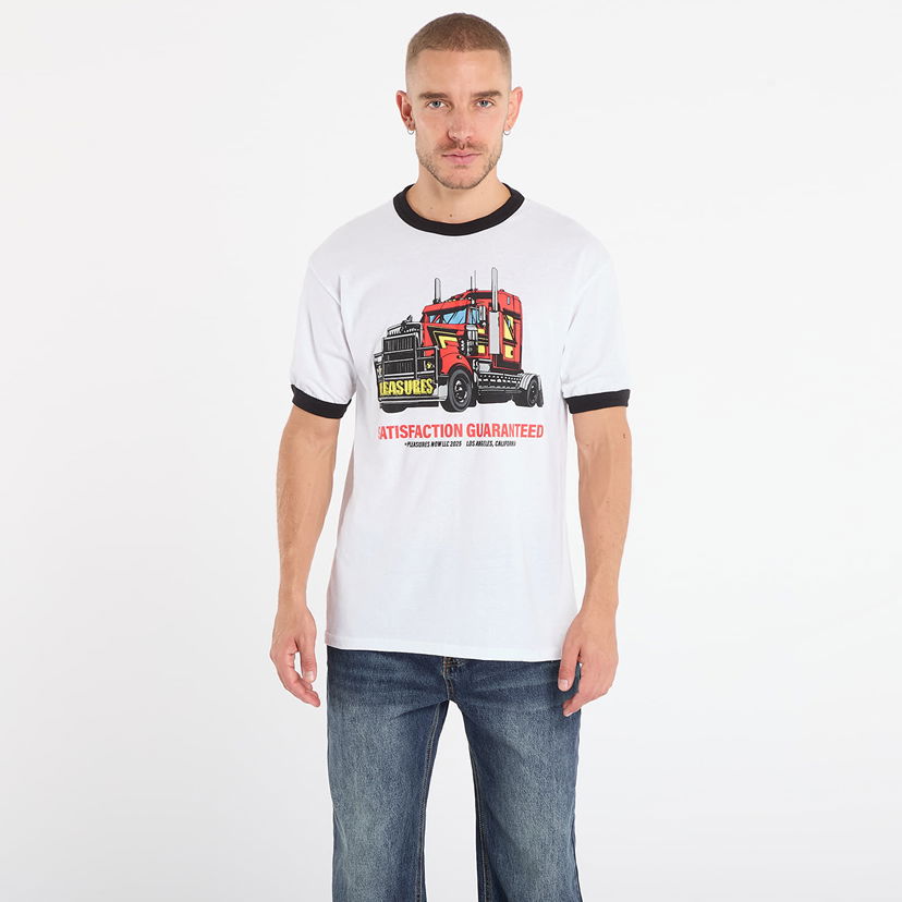 T-shirt Pleasures PLEASURES Big Load Ringer T-Shirt Vit | P25F068-WHITE
