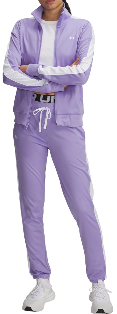 Träningsoverall Under Armour Tricot Full-Zip Tracksuit with Contrast Stripes Purpur | 1365147-538, 0