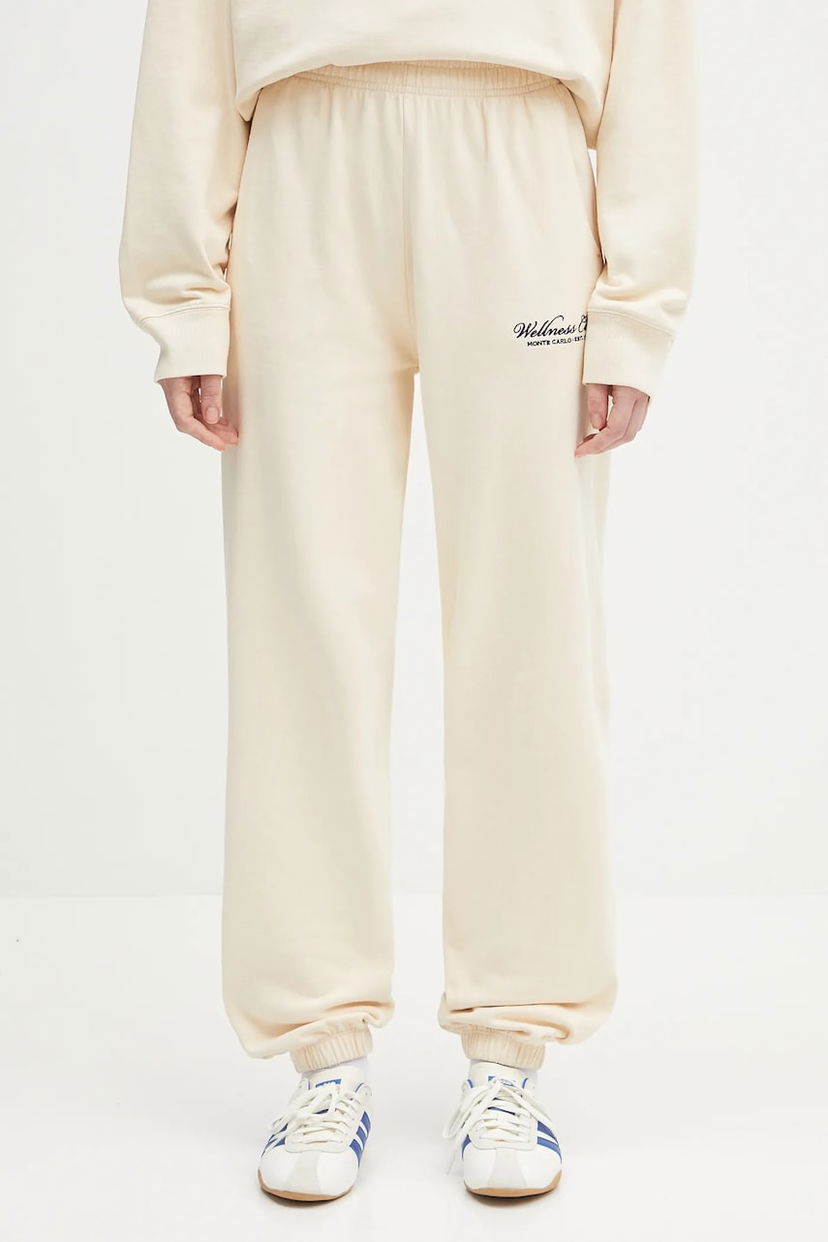 Träningsbyxor Sporty & Rich Sporty & Rich Wellness Club MC Embroidered Sweatpants Beige | PA036620081CR01