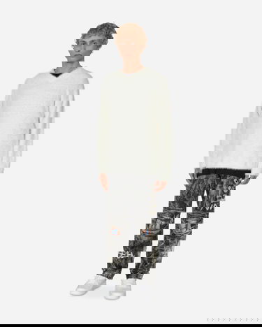 Sweater ERL V-Neck Fuzzy Sweater Vit | ERL05N010 1, 4