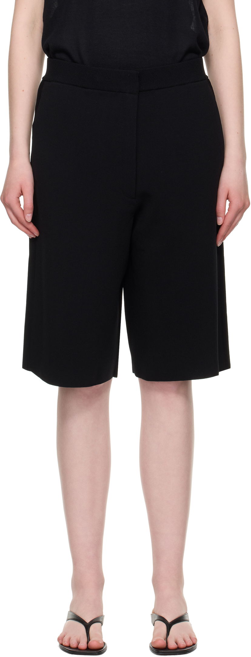 Shorts TOTEME TOTEME Knit Shorts Svart | 253-WRB0305-YA0187