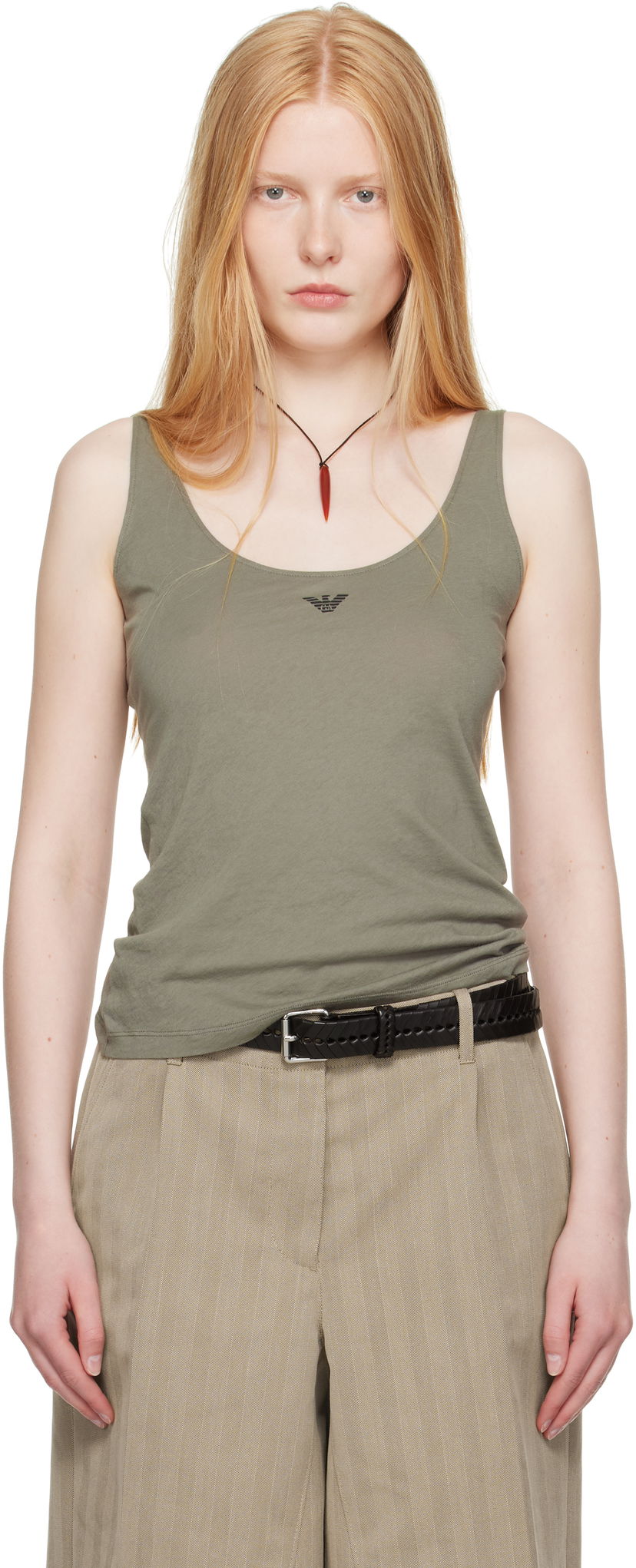 Linne OUR LEGACY Emporio Armani Rivera Tank Top Grön | WS2256RG