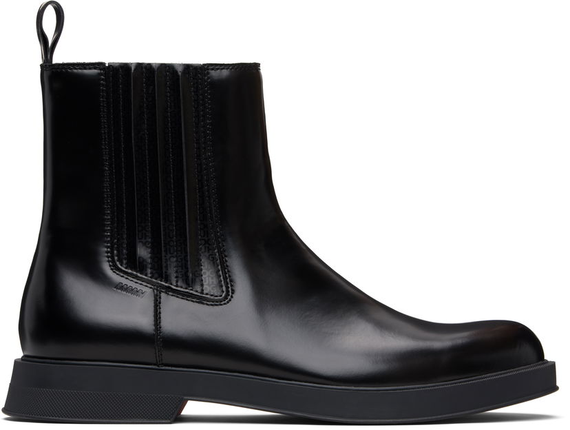 Sneakers och skor BOSS Hugo Embossed-Logo Chelsea Boots Svart | 50552567
