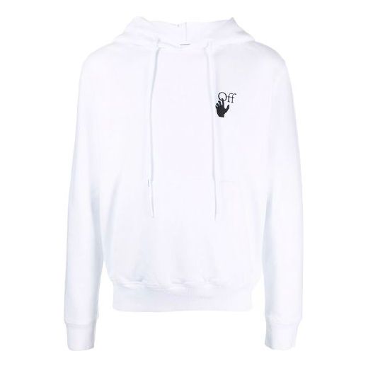 Sweatshirt Off-White Off-White FW21 Hoodie Vit | OMBB034F21FLE0020184