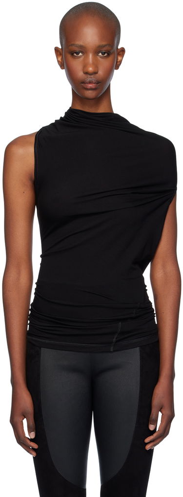 Linne Helmut Lang Helmut Lang Sleeveless Draped Top Svart | O07HW507, 0