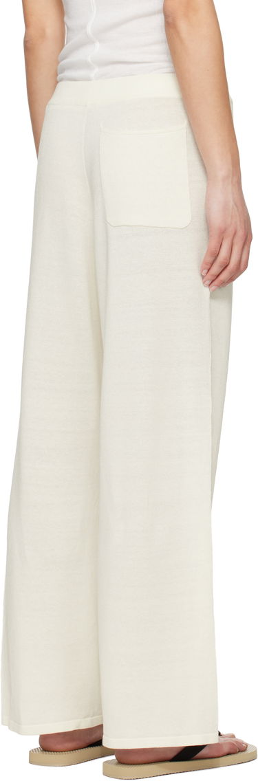 Träningsbyxor The Row The Row Jory Knitted Drawstring Trousers Vit | 8809-Y889, 2