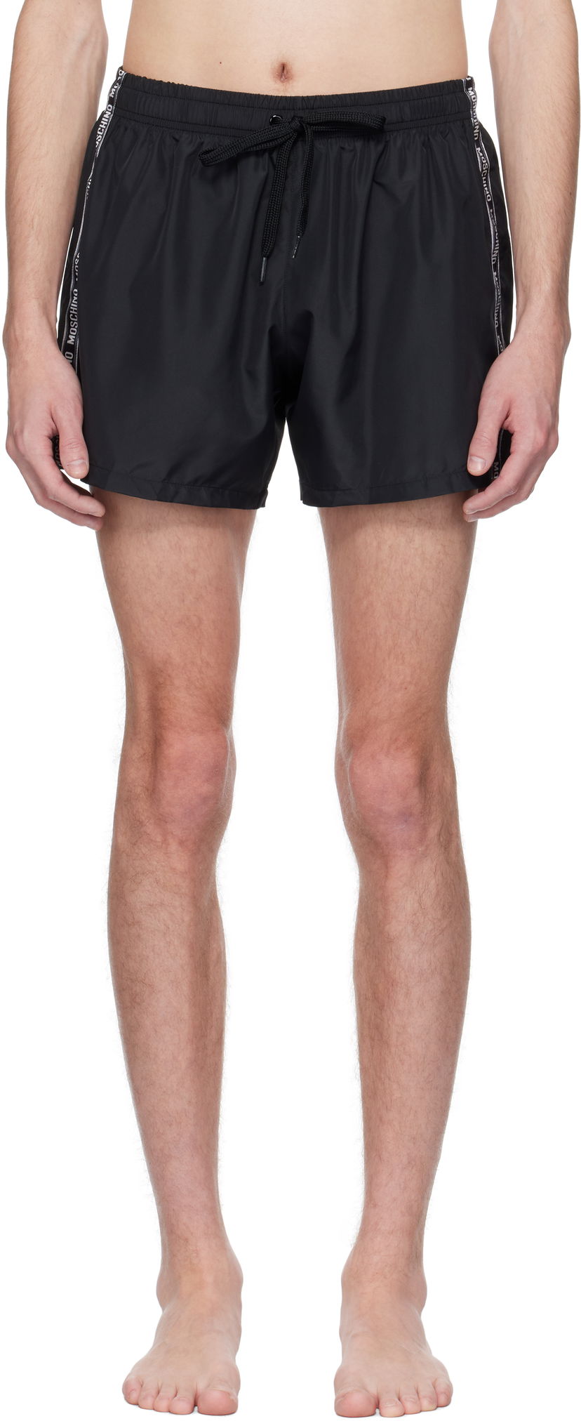 Badkläder Moschino Moschino Logo Band Swim Shorts Svart | 251V34243 251V39301 0555