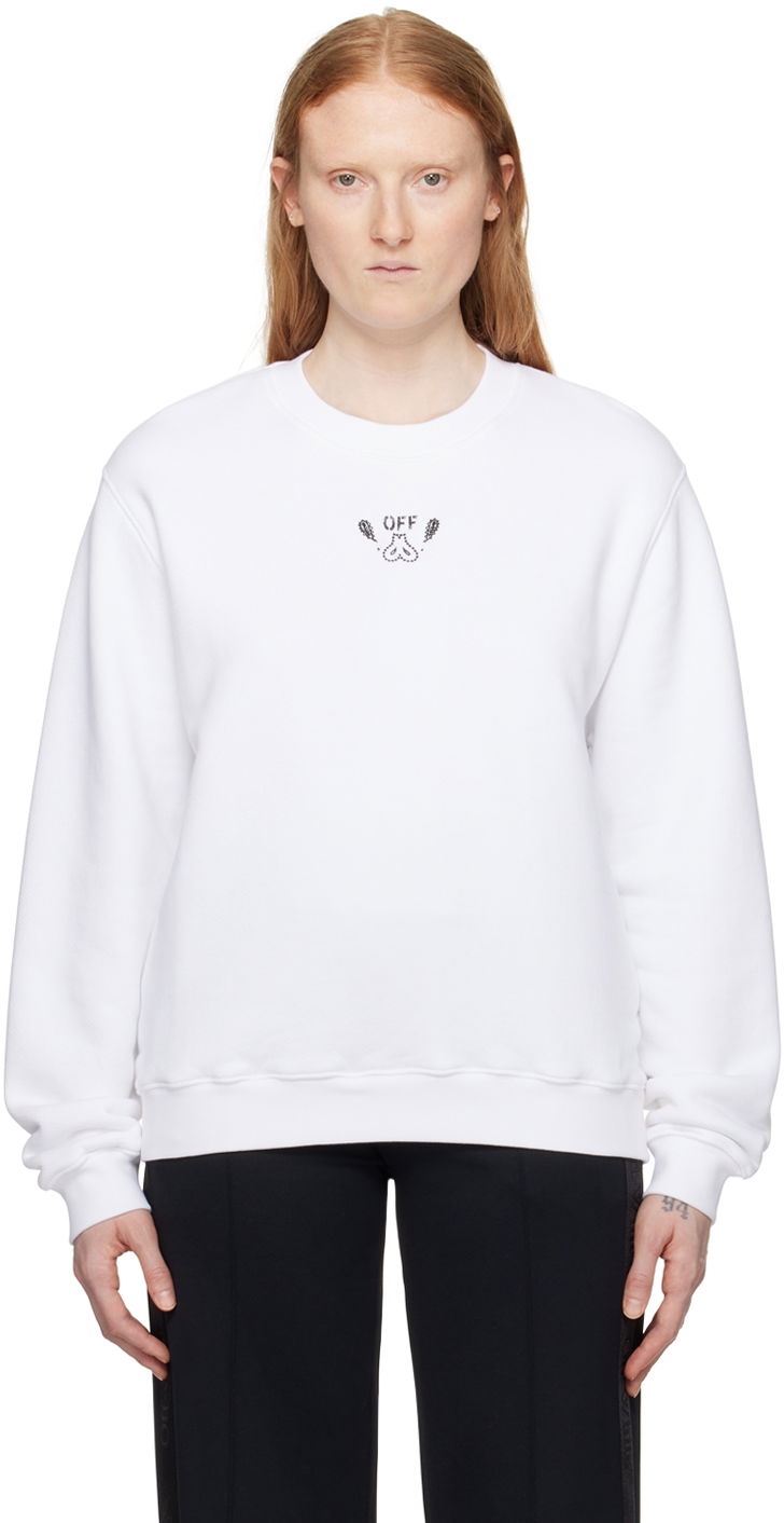 Sweatshirt Off-White White Bandana Arrow Sweatshirt Vit | OWBA055S24FLE0020101