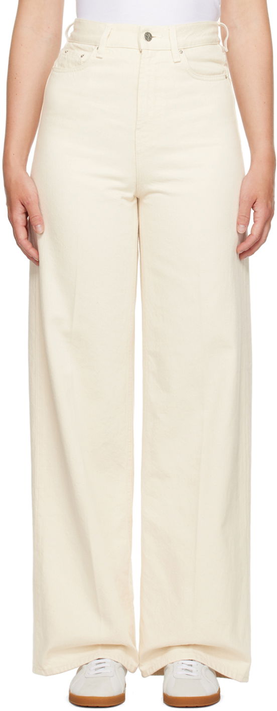 Jeans TOTEME TOTEME Wide Leg Jeans Vit | 242-WRB2429-FB0083, 0