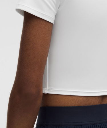 Crop top lululemon Cropped T-Shirt Slim Fit with Built-in Bra Medium Support B/C Cups L Vit | prod11871026, 5