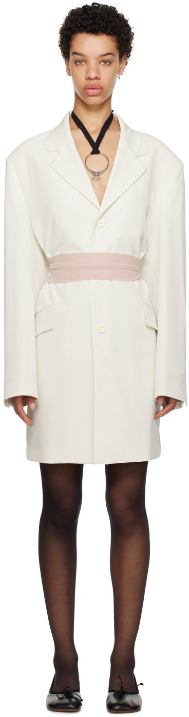 Rockar Maison Margiela Buttoned Oversized Coat Vit | S62AA0056 S54445