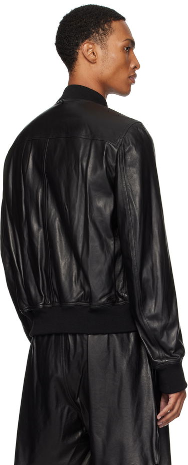 Bomberjacka Rick Owens Rick Owens Bauhaus Flight Leather Bomber Jacket Svart | RU02E1749 LBY, 2