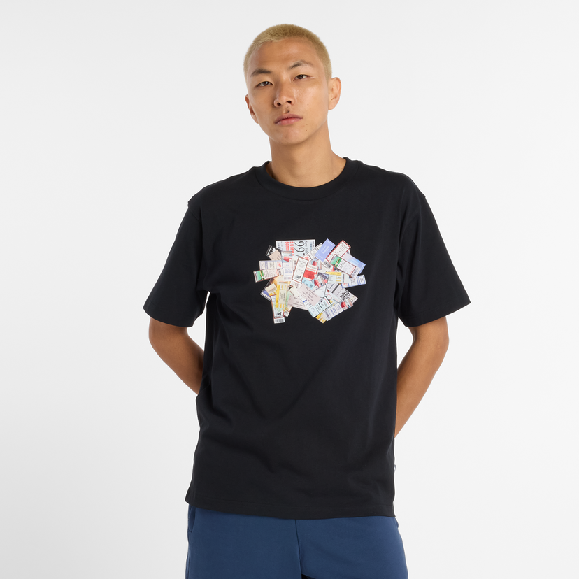 T-shirt New Balance Printed T-Shirt Svart | NBMT53905BK