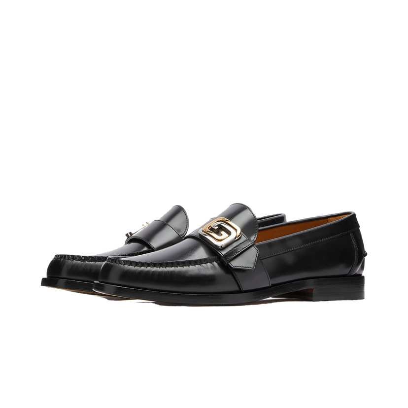 Sneakers och skor Gucci Men's GG Buckle Loafer Black Svart | 723631-17X00-1000