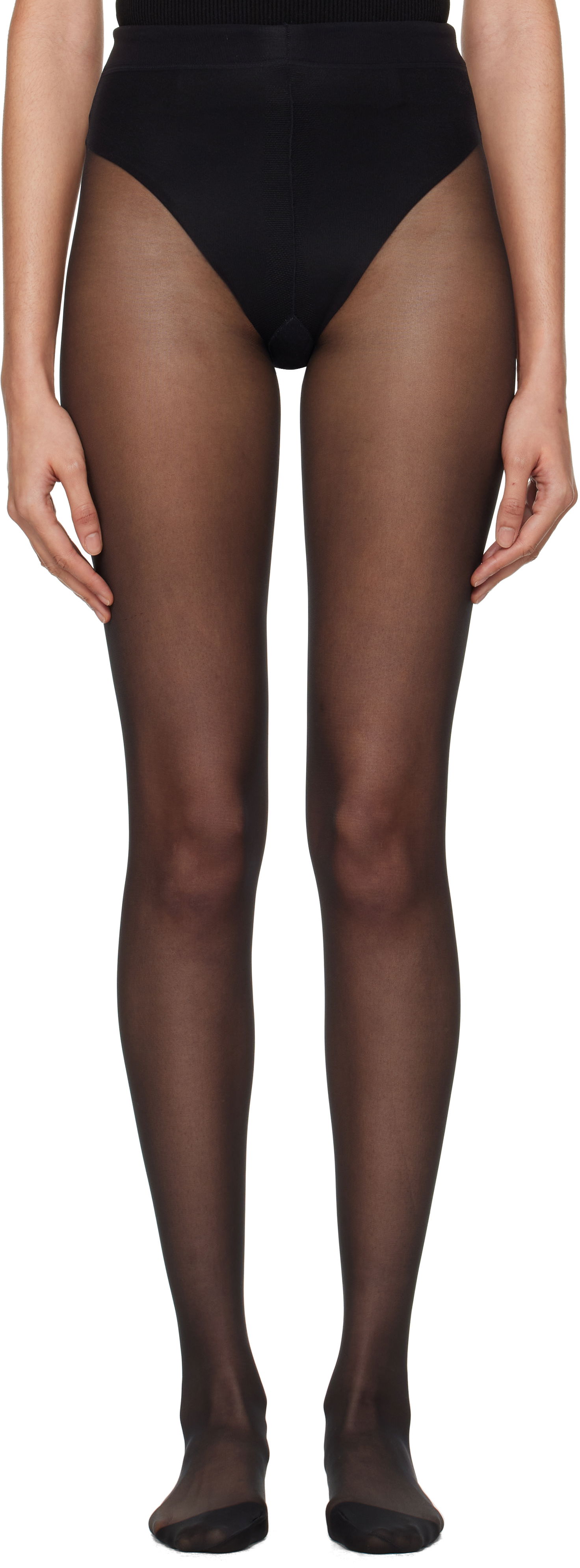 Strumpor Dolce & Gabbana Sheer Tights With Logo Svart | O4A33T ON02S, 0