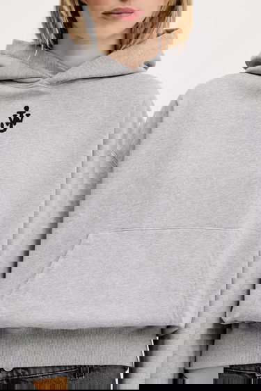 Sweatshirt JW Anderson JW Anderson Anchor Embroidery Cropped Hoodie Grå | JW0216.PG1719.907, 3