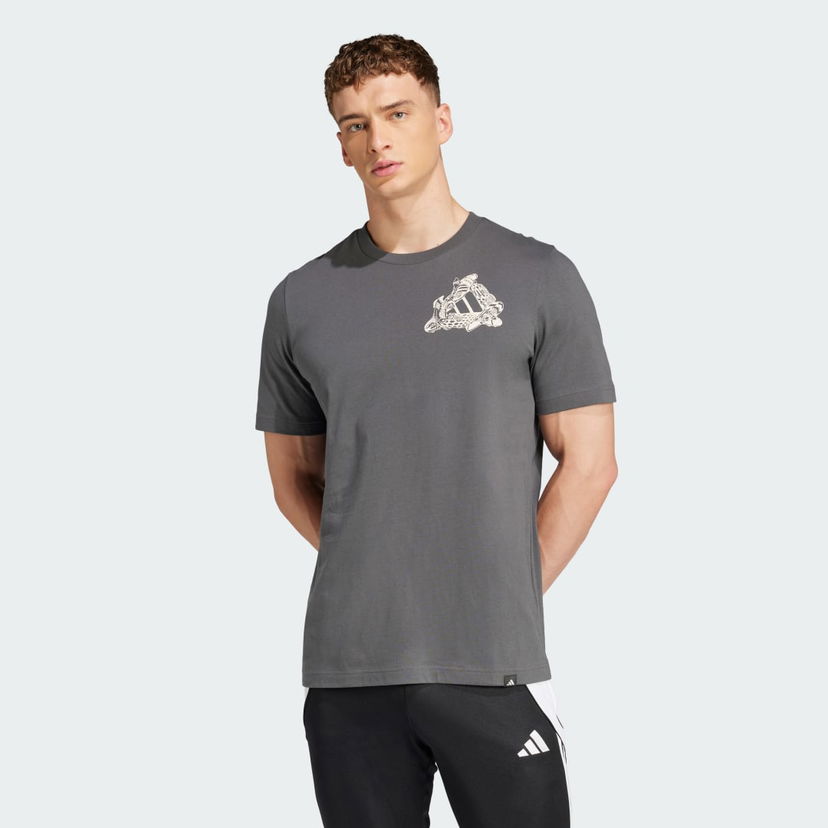 T-shirt adidas Performance Football Kicks Graphic Tee Grå | JD8211