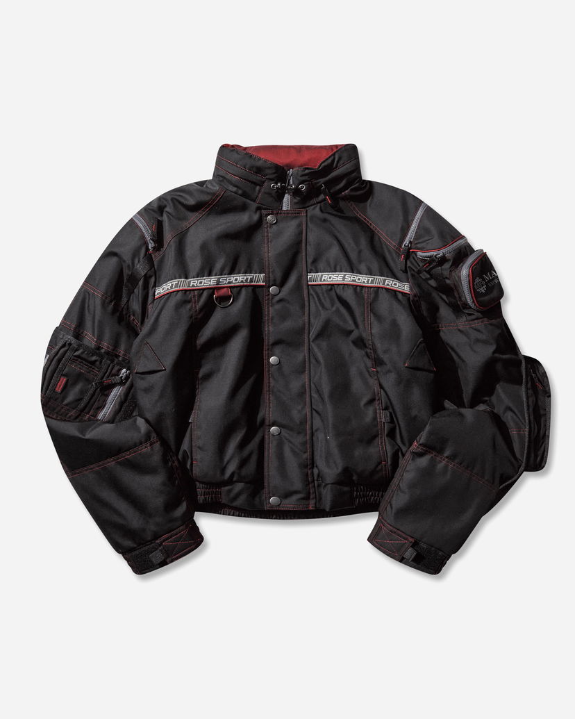 Bomberjacka Martine Rose ROSE SPORT Utility Jacket with Red Stitching Svart | 750WO15035