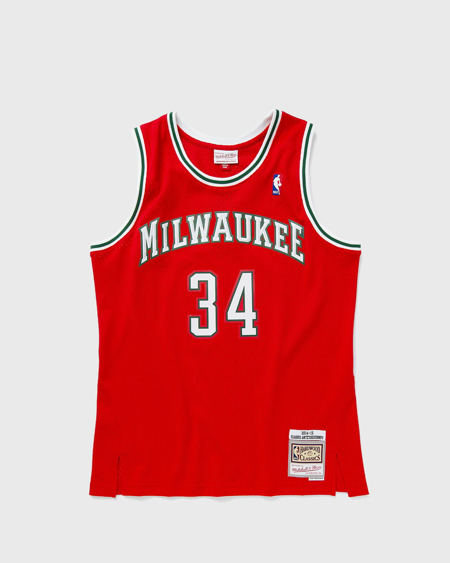 Jersey Mitchell & Ness NBA Milwaukee Bucks Alternate 2014 GIANNIS ANTEOKOUNMPO #34 Jersey Röd | JY8726-MBURED1, 0