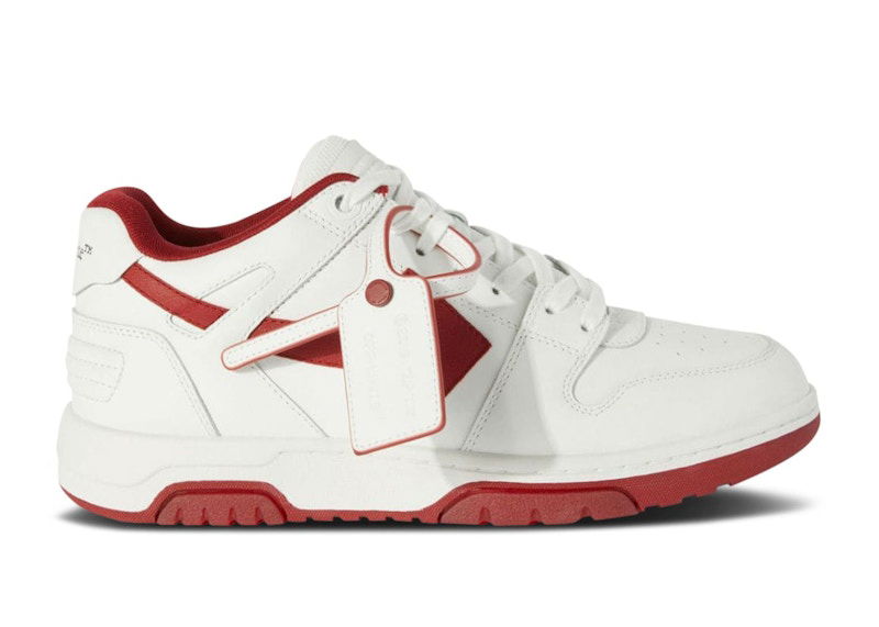 Sneakers och skor Off-White Out Of Office OOO Low Tops White Burgundy Vit | OMIA189F23LEA002-0129, 0