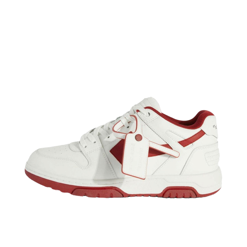 Sneakers och skor Off-White Out Of Office OOO Low Tops White Burgundy Vit | OMIA189F23LEA002-0129