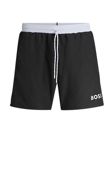 Badkläder BOSS BOSS Quick-Drying Swim Shorts with Logo Svart | 50515191
