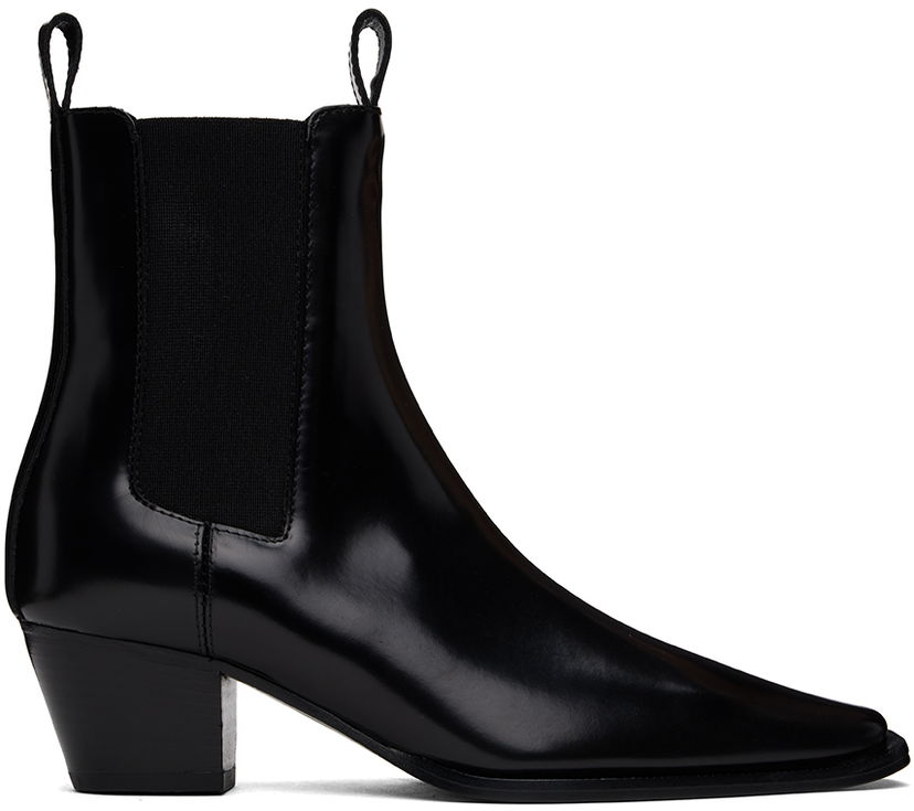 Sneakers och skor TOTEME The City Leather Chelsea Boots Svart | 233-8025-825