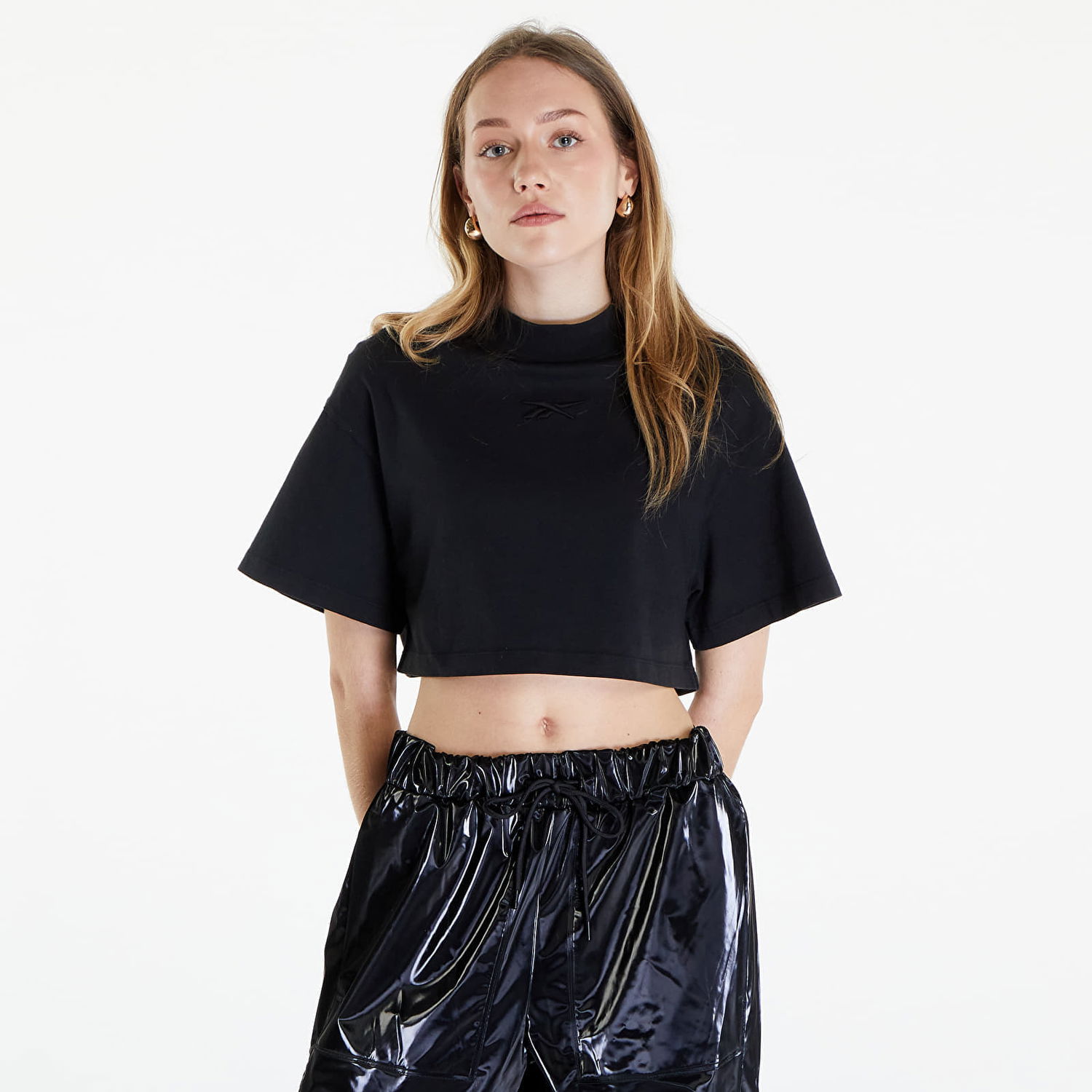 Crop top Reebok Washed Cropped Tee Washed Black Svart | RWAA001C99JER0021000, 0