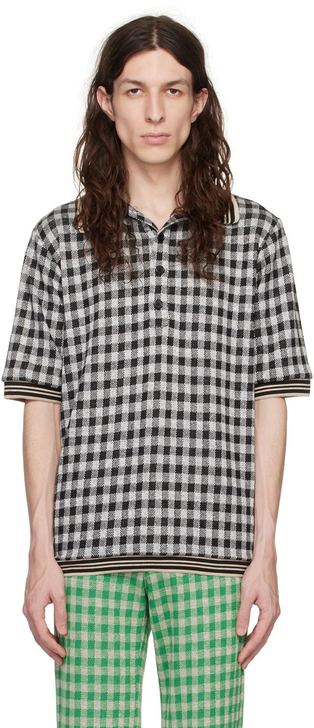 Polotröja Anna Sui Anna Sui Checked Polo Svart | M1023K20