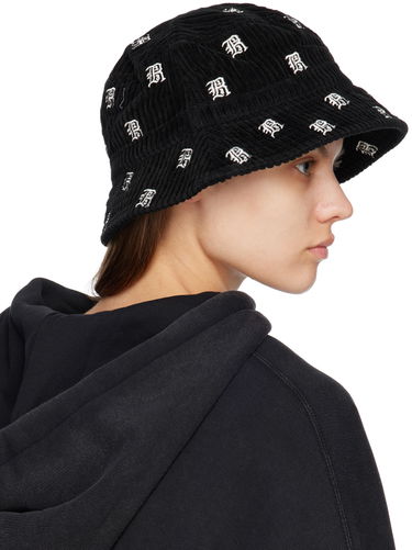 Hatt R13 R13 Corduroy Allover Logo Bucket Hat Svart | R13WA026-R153B, 4