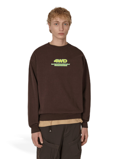 Sweatshirt 4 WORTH DOING Experimental Studio Crewneck Sweatshirt Brun | 4WDF22C1 CHOCOLATE