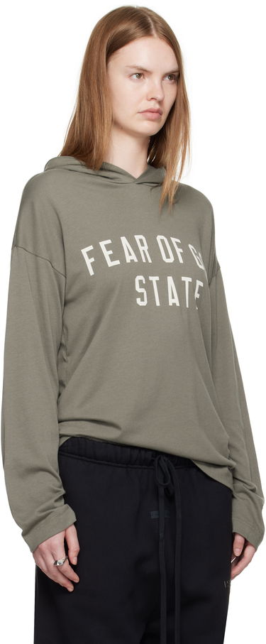 Sweatshirt Fear of God ESSENTIALS State Long Sleeve Hoodie Grön | 125SP257177FW, 1