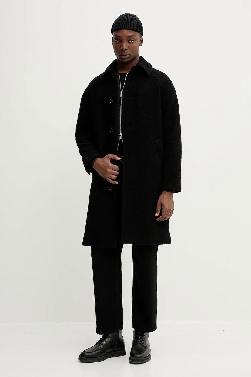 Rockar A.P.C. Wool Coat Gaston Svart | WVBEH.H01516