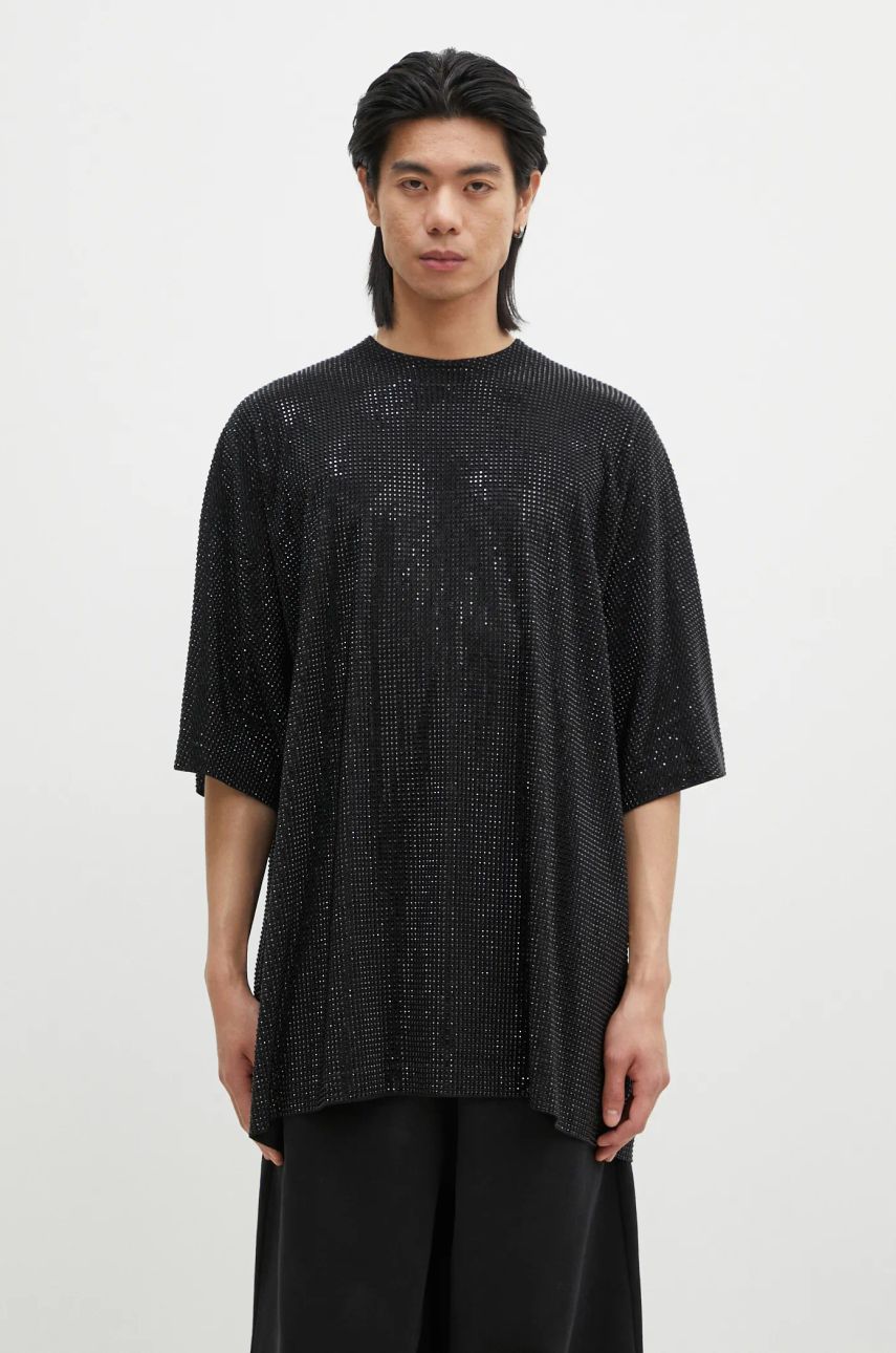 T-shirt VETEMENTS Iced-Out Oversized T-Shirt Svart | UA66TR900B, 0