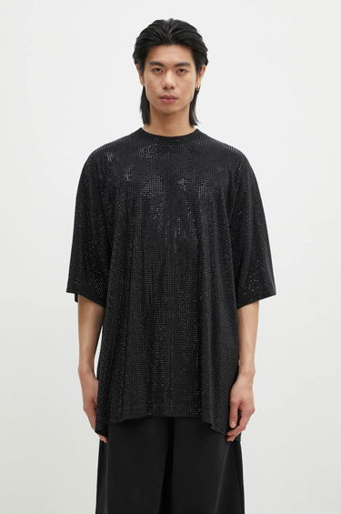 T-shirt VETEMENTS Iced-Out Oversized T-Shirt Svart | UA66TR900B, 0