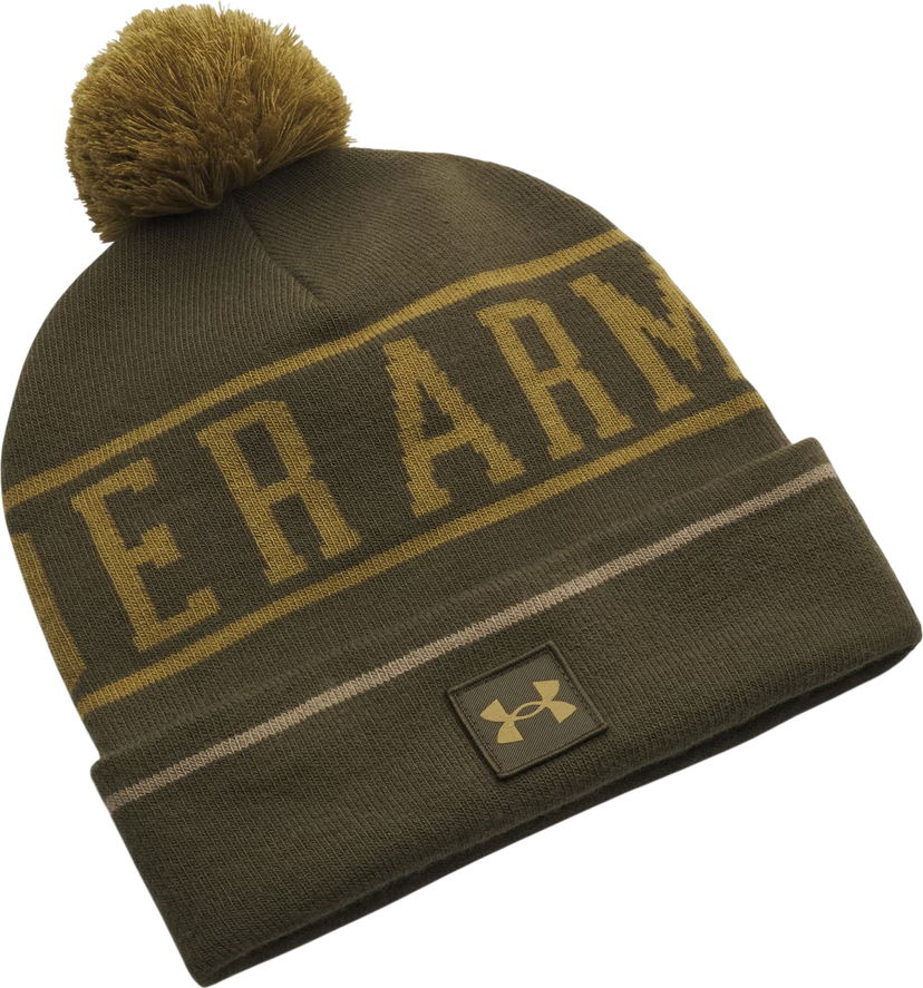 Mössa Under Armour Halftime Pom Knit Beanie Grön | 1386634-308