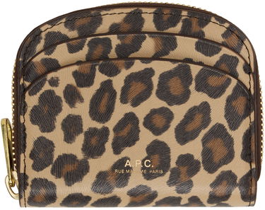Plånbok A.P.C. Demi-Lune Mini Compact Coin Pouch Brun | PXBUR-F63437, 0