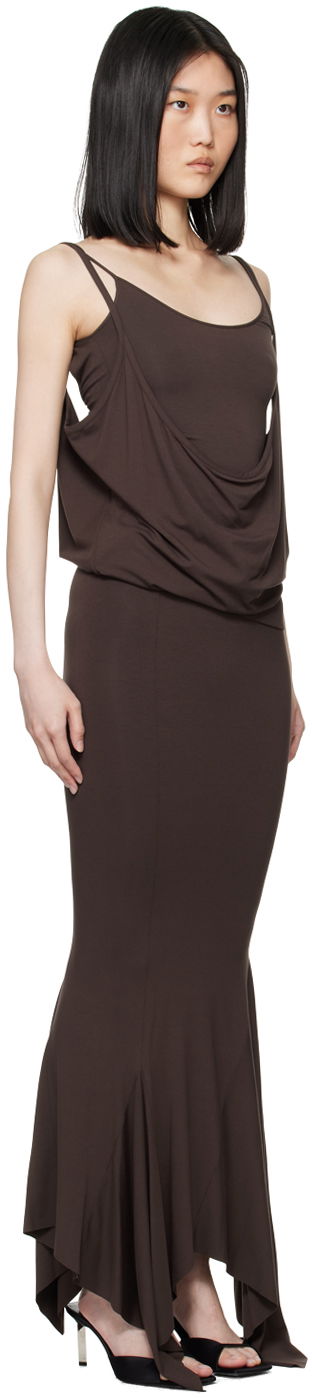 Klä The Attico Attico Layered Midi Dress Brun | 247WCM121 J045, 1