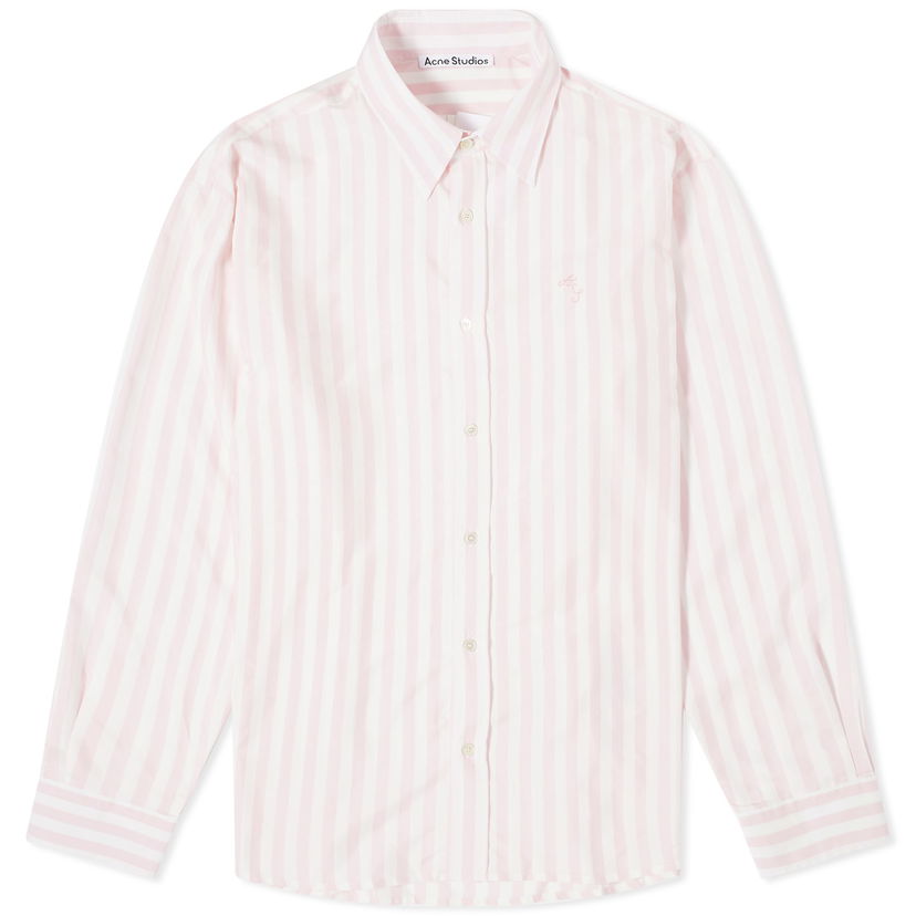 Skjorta Acne Studios Sandrok Matt Stripe Shirt Rosa | BB0584-ANG