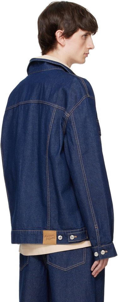 Bomberjacka MAISON KITSUNÉ Maison Kitsuné Profile Fox Denim Trucker Jacket Blå | OM02103WW0081, 2