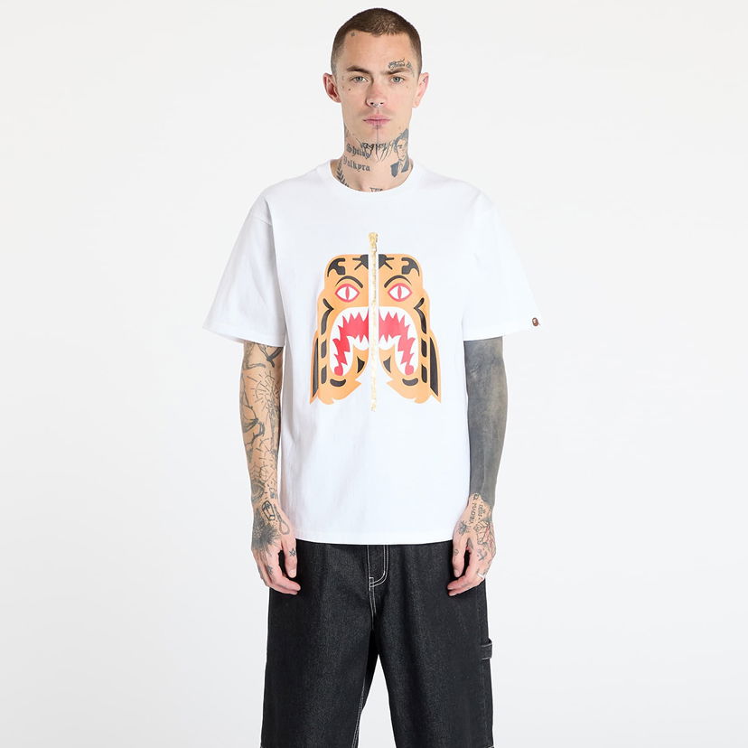 T-shirt BAPE A BATHING APE Colors Tiger Graphic T-Shirt Vit | 001TEL301021MWHT