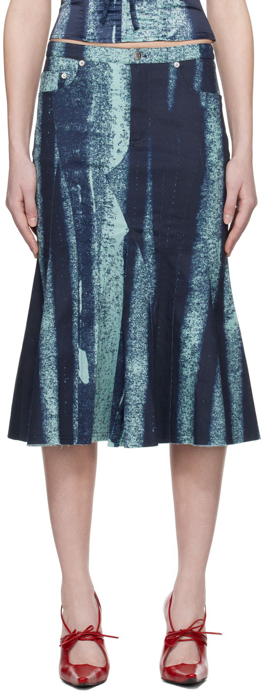 Kjol Miaou Miaou Gaudi Midi Skirt Grön | 4004SS5TRB