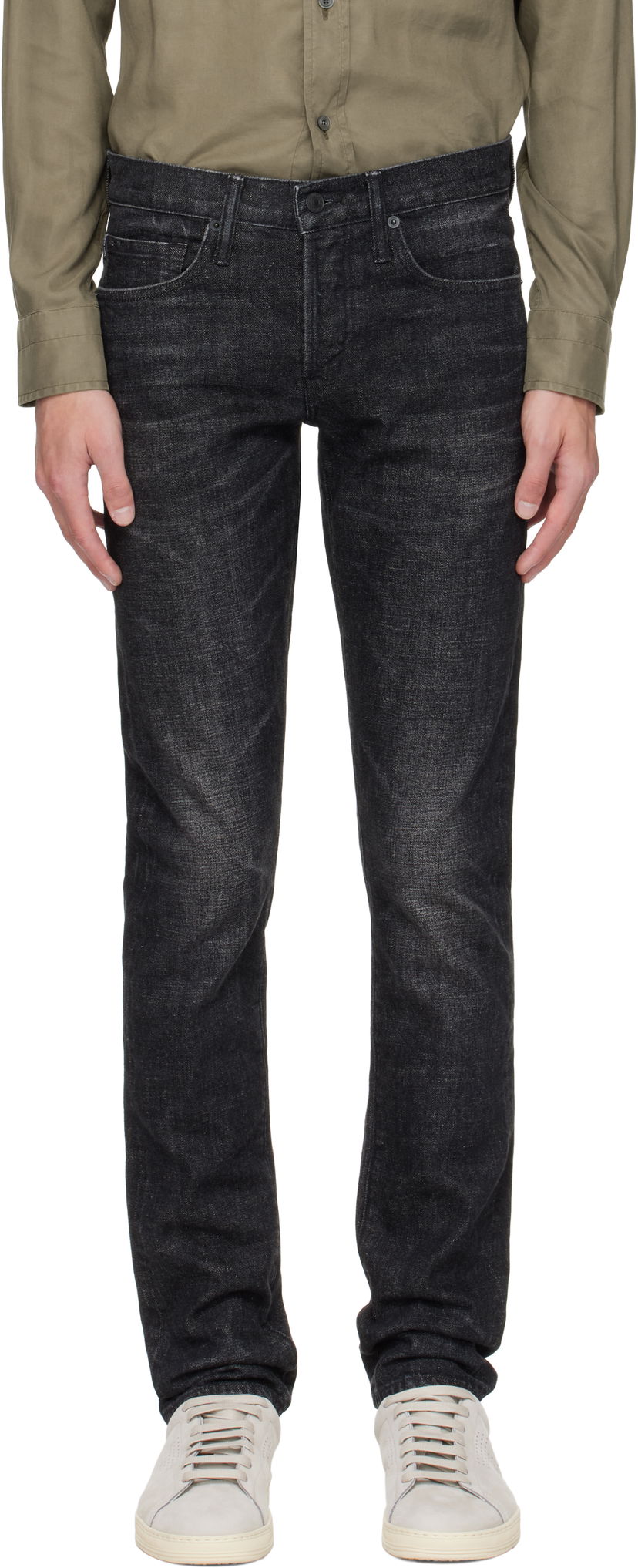 Jeans Tom Ford TOM FORD Slim Fit Selvedge Jeans Svart | DPS001-DMC076