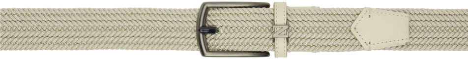 Bälten ZEGNA Braided Elastic Belt Beige | LHTEC-B023UZ, 0