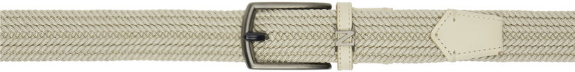 Bälten ZEGNA Braided Elastic Belt Beige | LHTEC-B023UZ